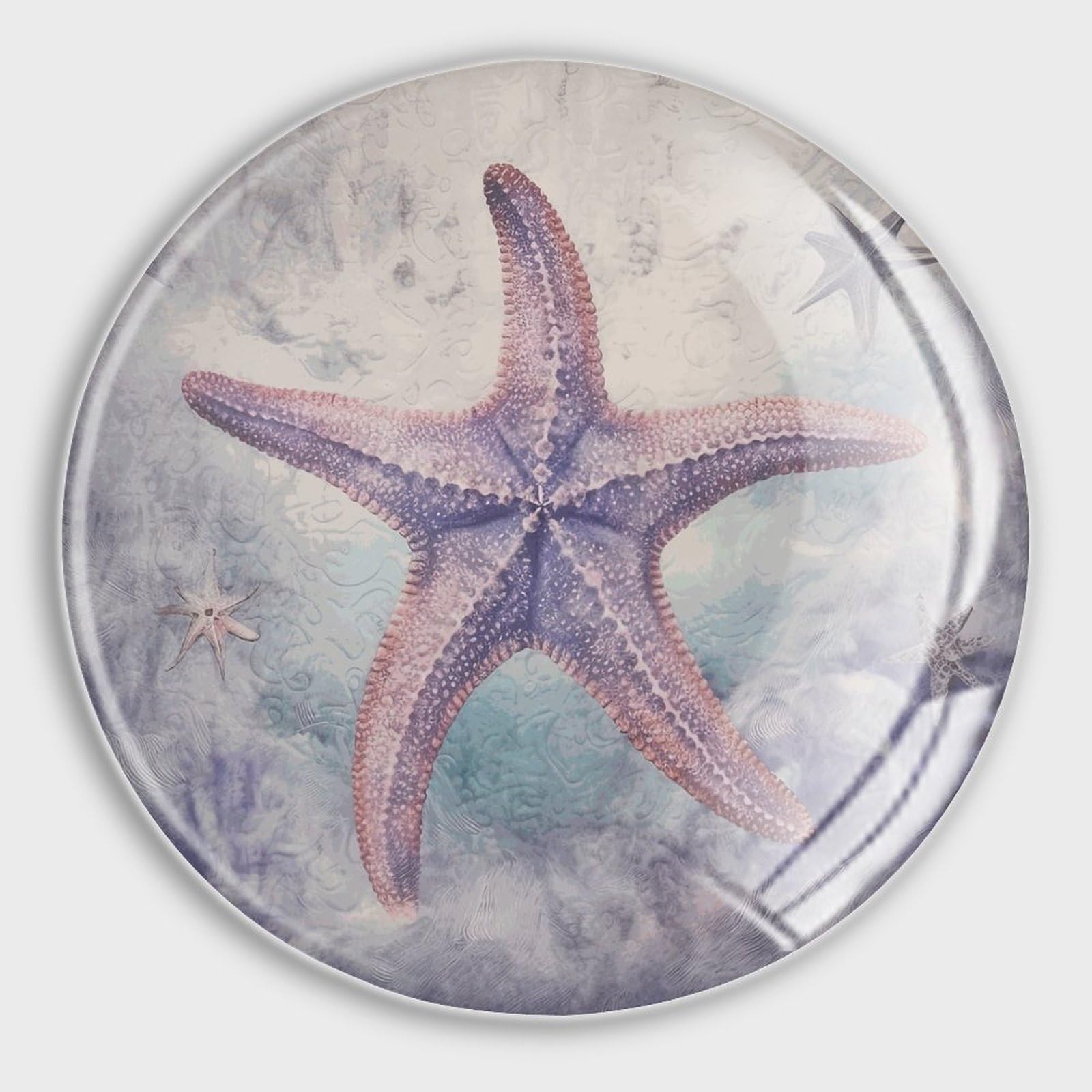 Aimants en verre de style antique motif étoile de mer finition premium