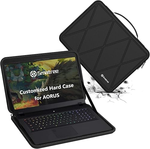 Vista 18 de Smatree Funda protectora rígida de EVA compatible con portátiles GIGABYTE G6 KF/MF 2024 de 16 pulgadas, impermeable y antigolpes (X8287)