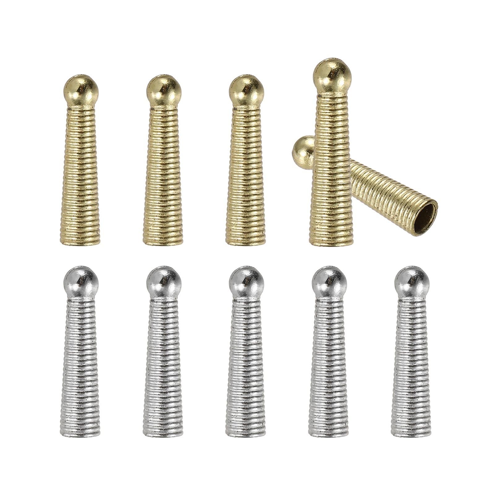 Embout Bolo Tie PATIKIL en alliage doré et argenté de 5mm pour cordon de rechange DIY