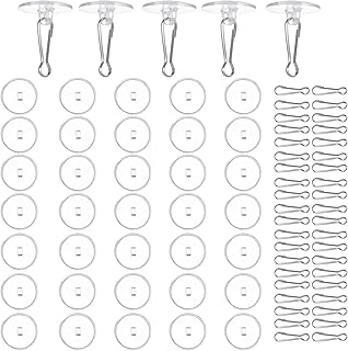 Ceeyoll 40pièces Crochet Adhésif Plafond, Fixation Murale Sans Percer, Crochet Adhesif Mural, Aucun Perçage Requis,Adhésif Puissant, Convient Pour la Chambre, La Salle de Bain, La Cuisine