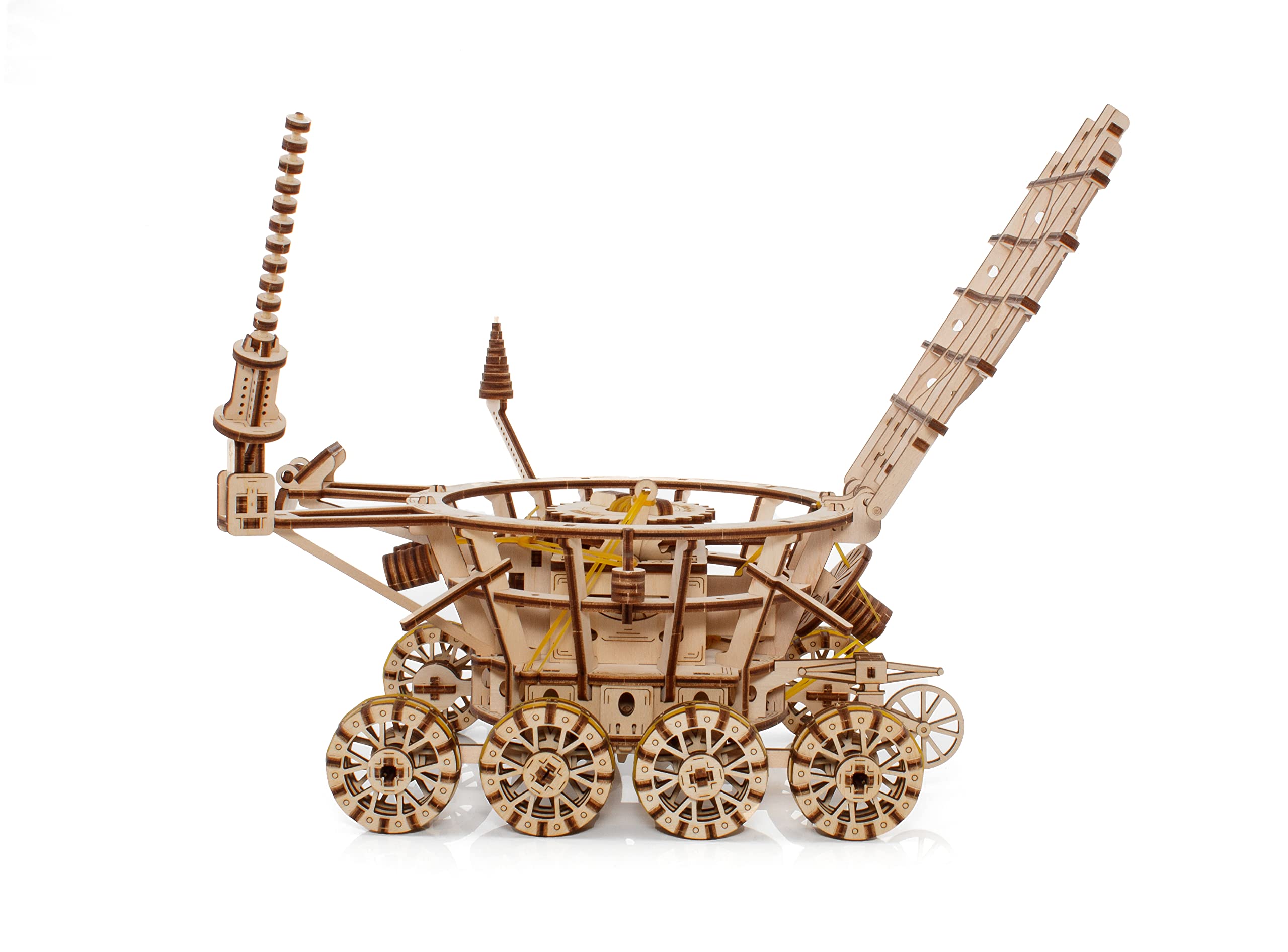 EWA Eco-Wood-Art - LUNOKHOD - Puzzle 3D mécanique en Bois - Casse-tête pour Adultes et Adolescents -à Monter soi-même sans Colle- 424 pièces