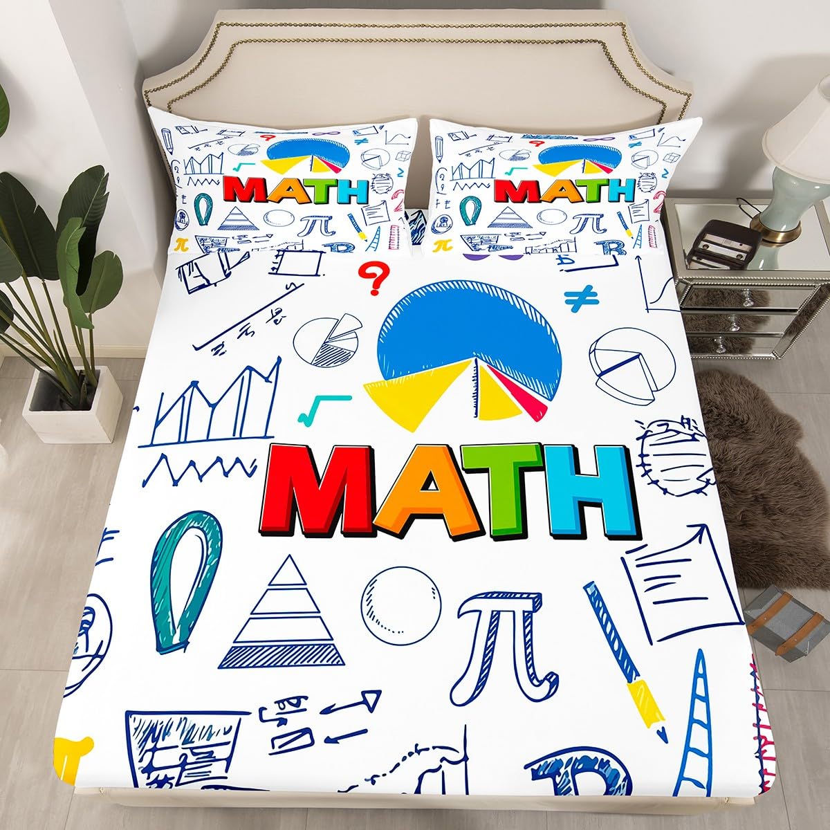 Science Theme Bedding Set For Boys Girls Chemical Subject Theme Duvet Cover King - View #5