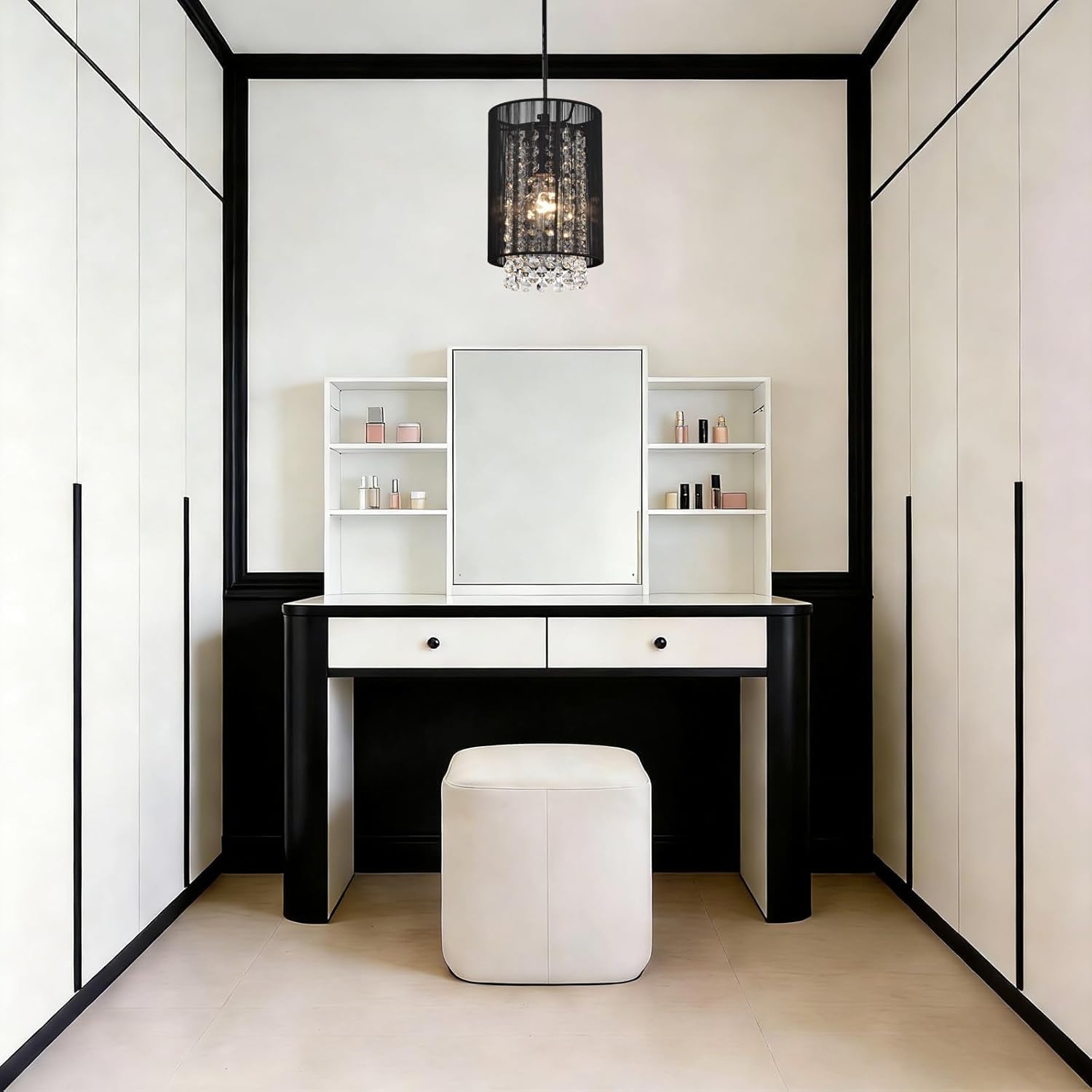 LaLuLa Gothic Chandelier,Mini Chandelier Easy to Install,Black Chandelier 1 Light for Bedroom,Nursery,Vanity,Playhouse,Corner,Bathroom,Office
