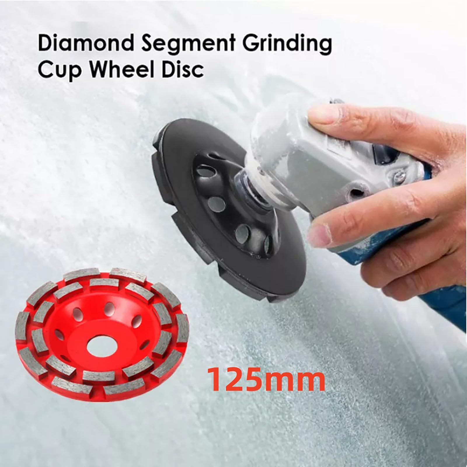 5 inch Double Row Diamond Grinding Cup Wheel for Concrete Granite Marble Masonry