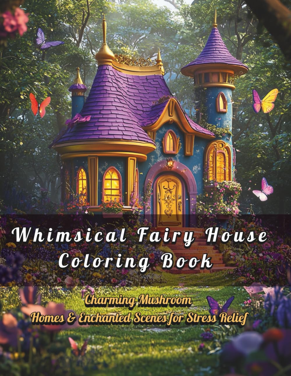 Whimsical Fairy House Coloring Book: Charming Mushroom Homes & Enchanted Scenes for Stress Relief: A Magical Collection of Fairy Cottages, Mushroom ... Creativity, Relaxation, and Mindful Coloring