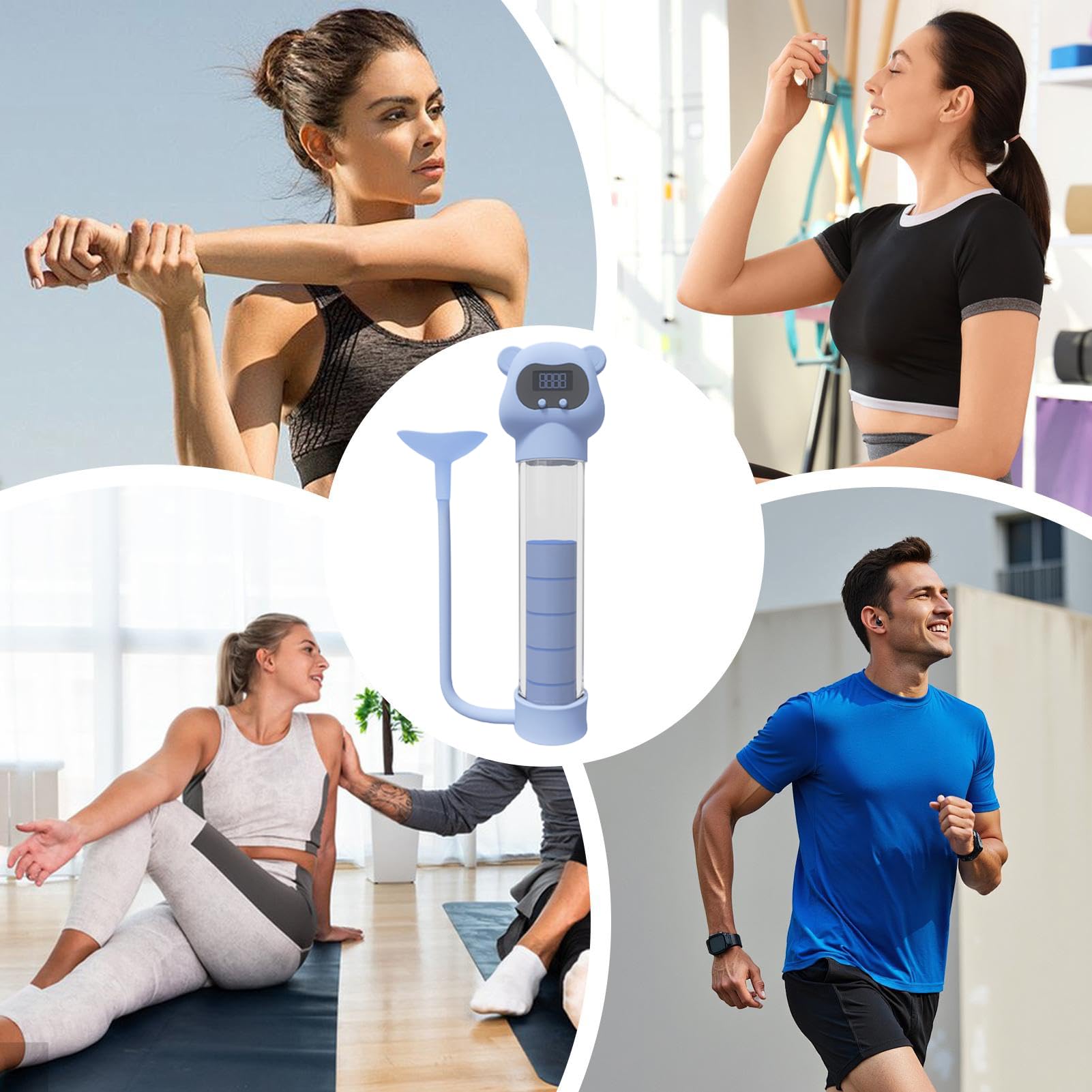 Entraîneur respiratoire | Haltères d'exercice pulmonaire | Entraîneur respiratoire pour hommes, jeunes, adolescents, athlètes, cyclistes, golfeurs Entraîneur respiratoire | Haltères d'exercice pulmonaire | Entraîneur respiratoire pour hommes, jeunes, adolescents, athlètes, cyclistes, golfeurs