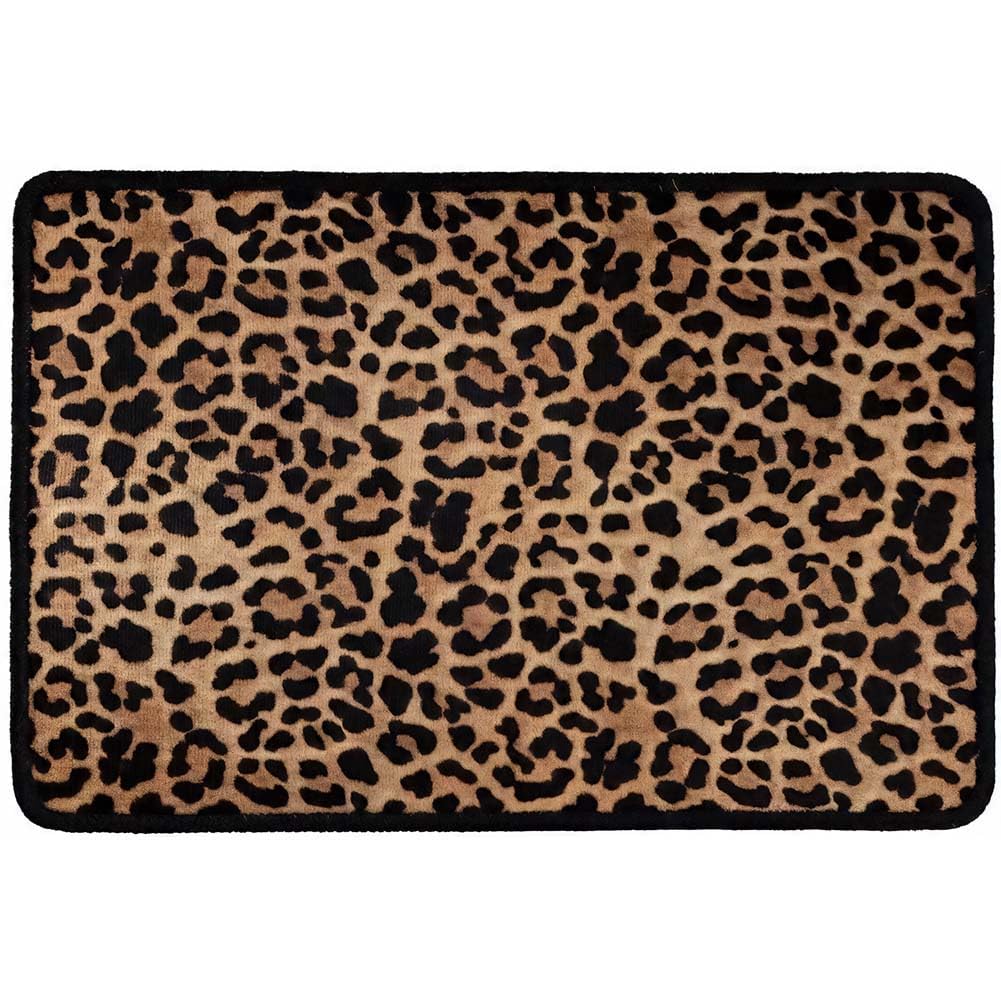 Vexthorion Leopard-print carpet,Premium Leopard Fluffy Rugs,Girls Room Decor Cheetah Print, Small for Dorm Apartment Foyer Entryway,Mat Animal Living Room Rugs Bedroom Decor (Dark color)