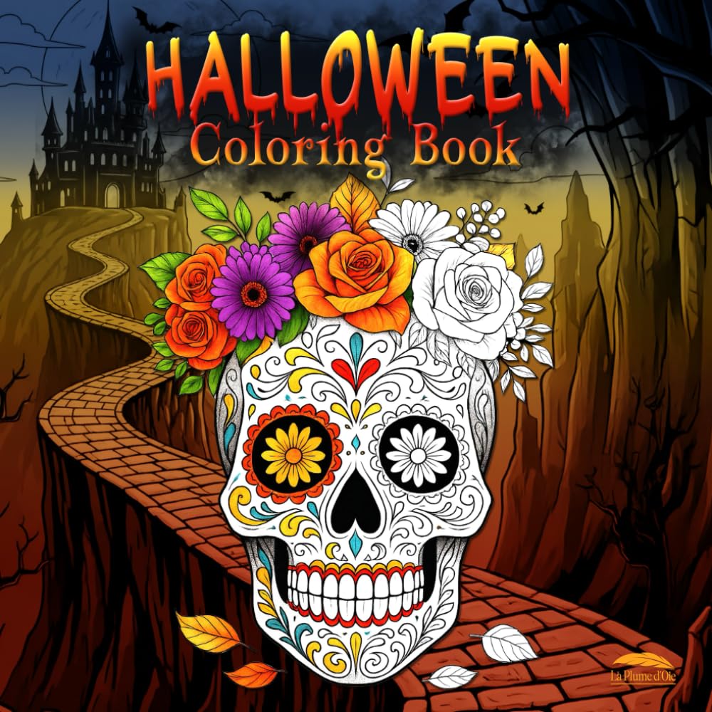 Halloween Coloring Book: Libro da colorare per adulti, con disegni gotici stravaganti, rilassanti e divertenti (Libri da Colorare per Adulti delle Festività - Holiday Cozy Colors)