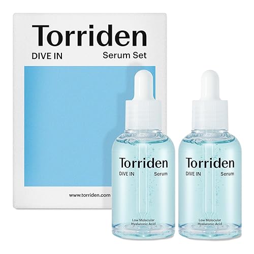 Torriden DIVE-IN - Suero de ácido hialurónico de bajo peso molecular, 1.69 onzas líquidas (paquete de 2)  Suero facial sin fragancia para piel seca,