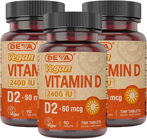 DEVA Vegan Vitamin D2 2400 IU