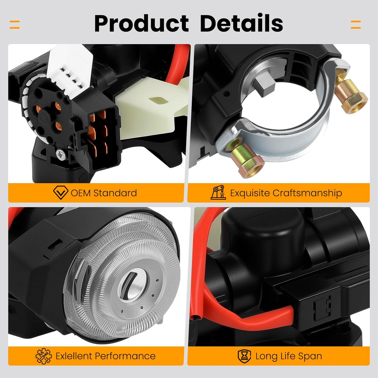 81905-Ignition Lock Switch Assembly Compatible with Kia Optima 2011 2012 2013 2014 2015 Door Lock Cylinder with 2 Keys,Replace# 81970-2TA00 81900-2TD00 81905-2T040