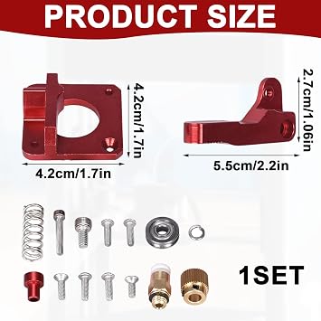 Extruder for Ender 3, 3d Printer Extruder, 3D Printer Aluminum Drive Feed Bowden Extruders Upgrade Accessories Kit for Ender 3