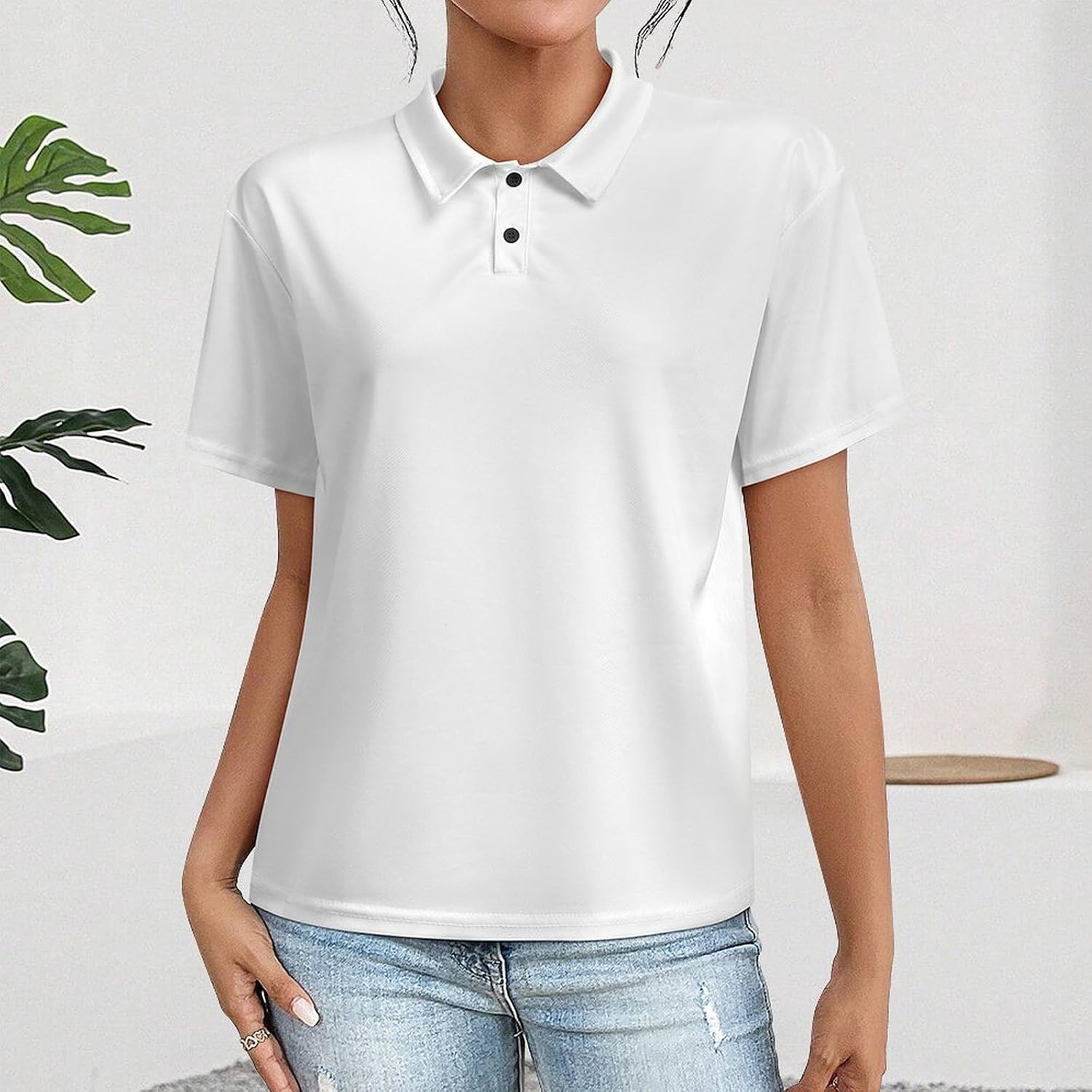 Customized Ladies Polo Shirt Design Your Own Logo Soft Fabric Short Sleeve Top for Team Uniform Business Casual