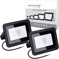 Vista 10 de MIHEAL Paquete de 2 luces LED de 110 V de 50 W, blanco cálido 3000 K, IP67 impermeable, luces de seguridad superbrillantes, reflector al aire libre