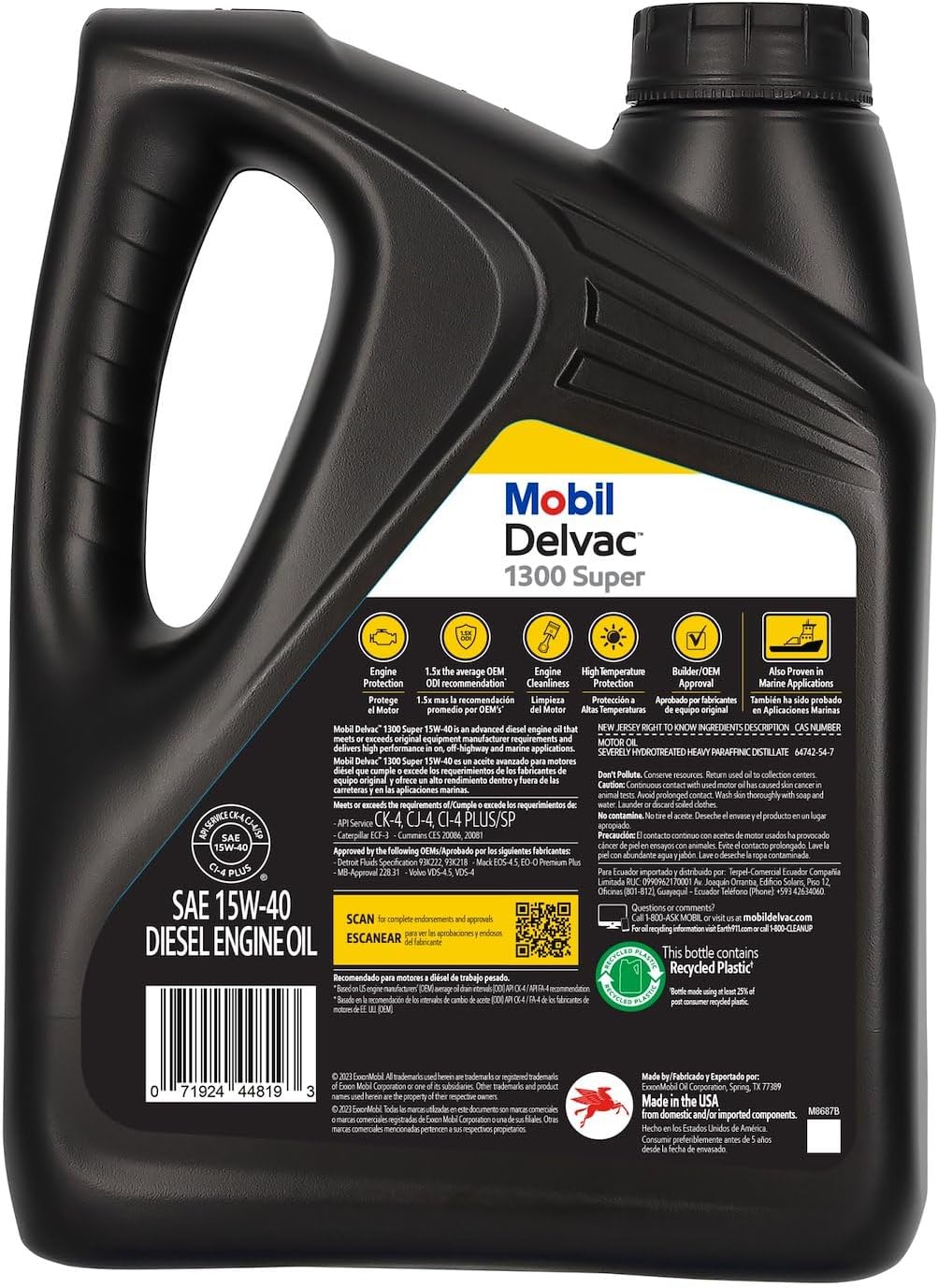 (12520) 122492 Mobil DELVAC 15W40 - Gallon