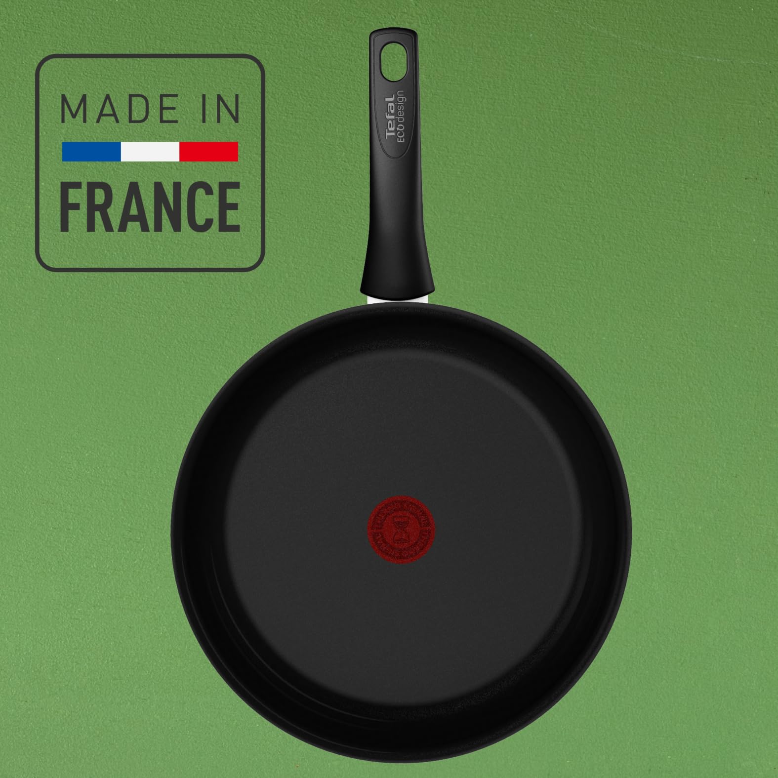 Tefal Renew On Poêle 28 cm, Induction, Revêtement céramique antiadhésif, Surface résistante, Eco-Design, Indicateur de chaleur C4350632, Noir
