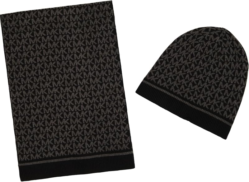 Women's Smallest Mk Beanie, Scarf Box Set