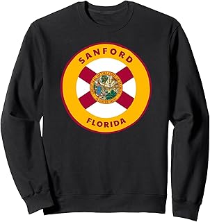 Sanford Florida FL Flag Badge Vacation Souvenir Sweatshirt