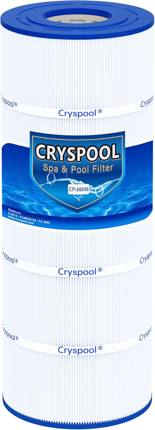 Cryspool® 08056 Filter Compatible with Jandy CS150, X-Stream CC1500, CCX1500RE, Pro Clean 150, PWWCT150, R0462300, PJANCS150, C-8414, FC-1287, 150 Sq. Ft Pool Filter Cartridge, 1 Pack