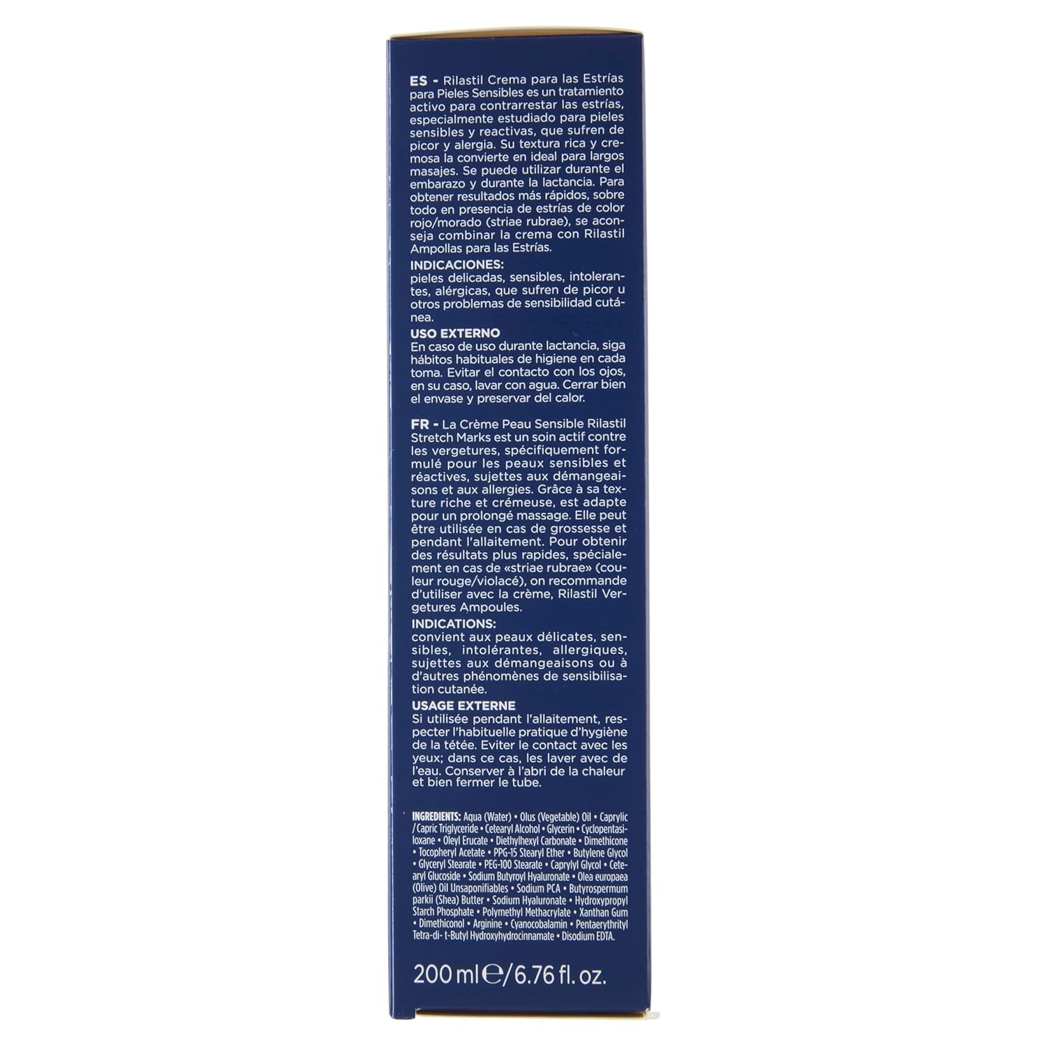Rilastil Stretch Mark Cream for Sensitive Skin 200ml and Reactive