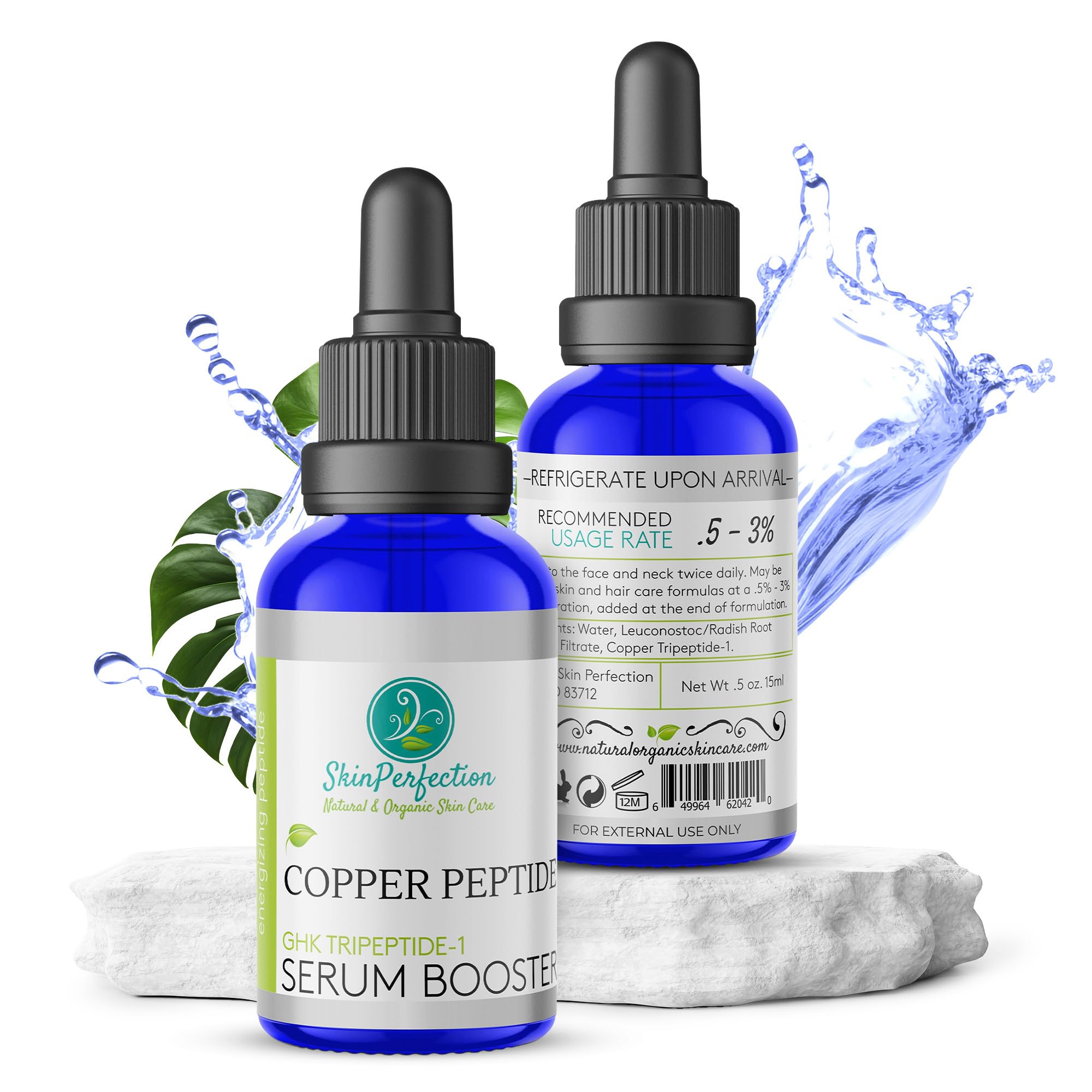 Skin Perfection Copper Peptides Serum for Face & Hair - Anti Aging Serum with Ghk Copper Peptide for Fine Lines & Wrinkles - GHK-Cu for Hair Growth & Thinning DIY Collagen Boosting Ghk-c
