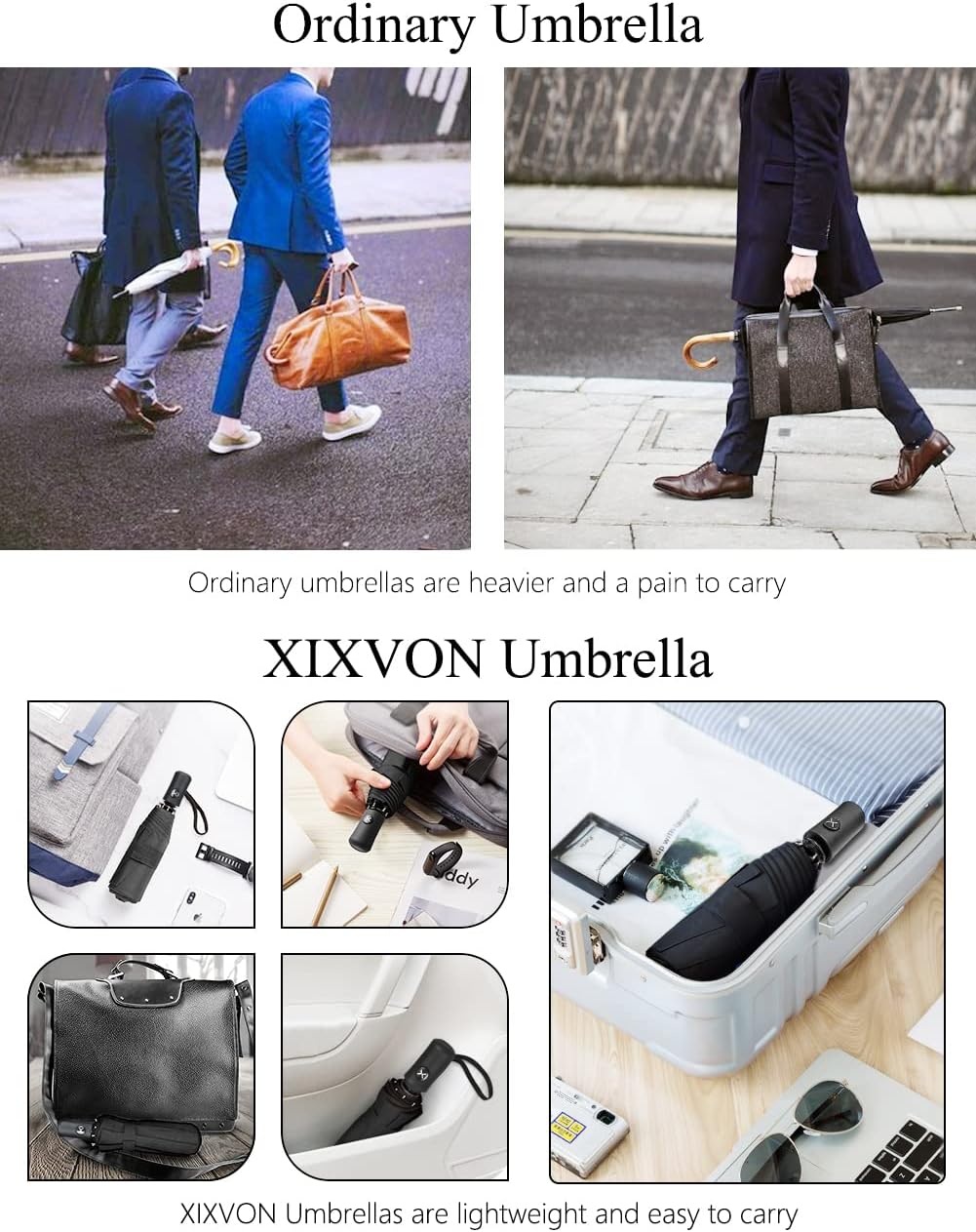XIXVON Umbrella SE | UPF 50+ 99% UV Protection, Lightweight, Automatic, Windproof, Travel Portable | Compact Folding Umbrella image 4