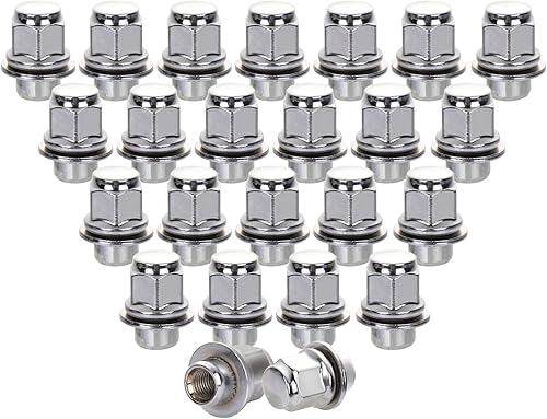 cciyu Juego de 24 tuercas de llanta M12x1.5 de 12 x 1.5 OEM de fábrica con arandela de 13/16 pulgadas o 0.827 in, extremo cerrado, bulto Acorn