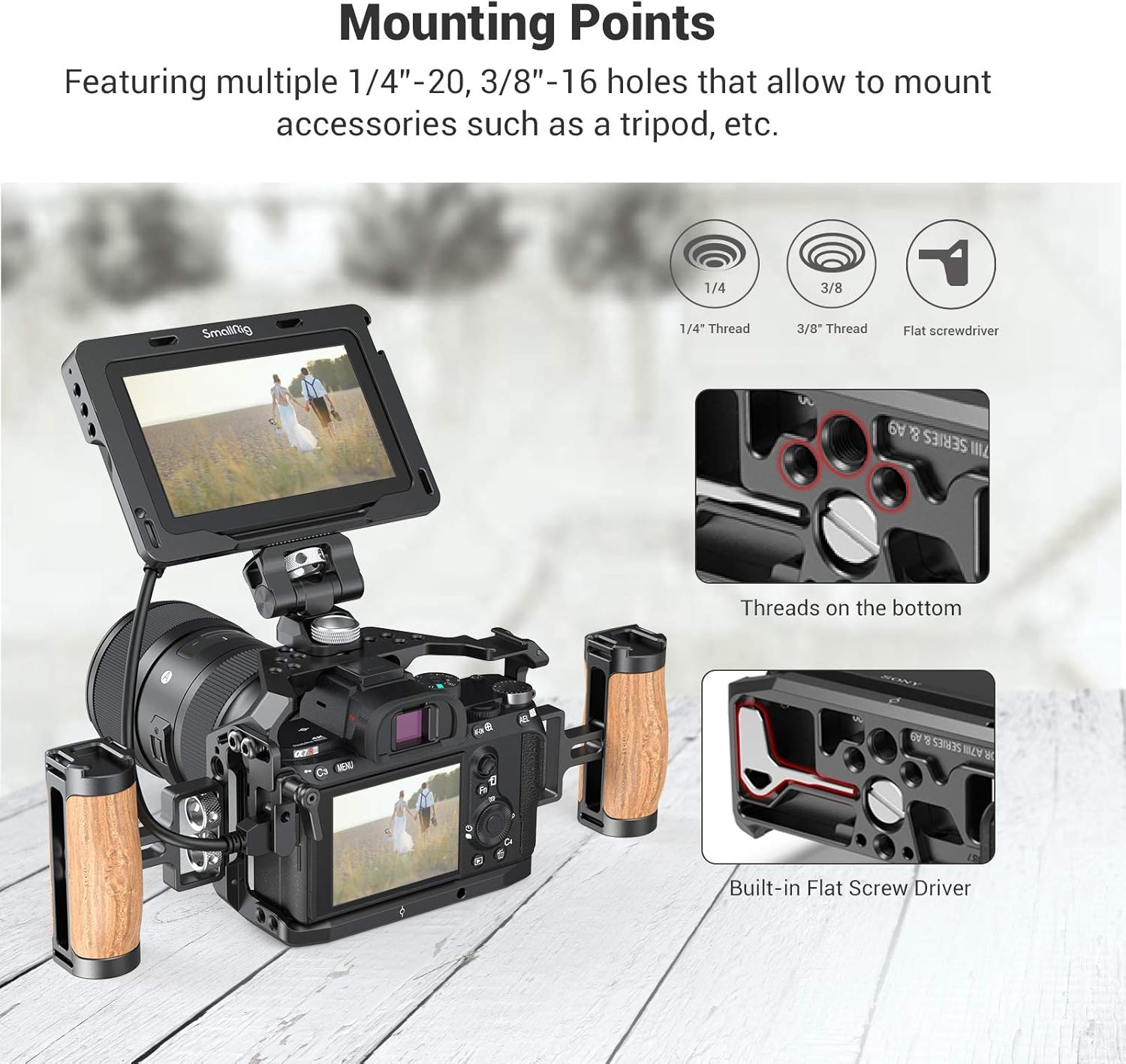 Hоttеѕt Sаlе SmallRig A7RIII / A7III / A7M3 Camera Cage for Sony A7RIII / A7III / A7M3 Camera (ILCE-7RM3 / A7R Mark III), w/ Shoe Mount, Built-in NATO Rail, Accessible for Sony XLR-K2M/K1M, Black – 2087