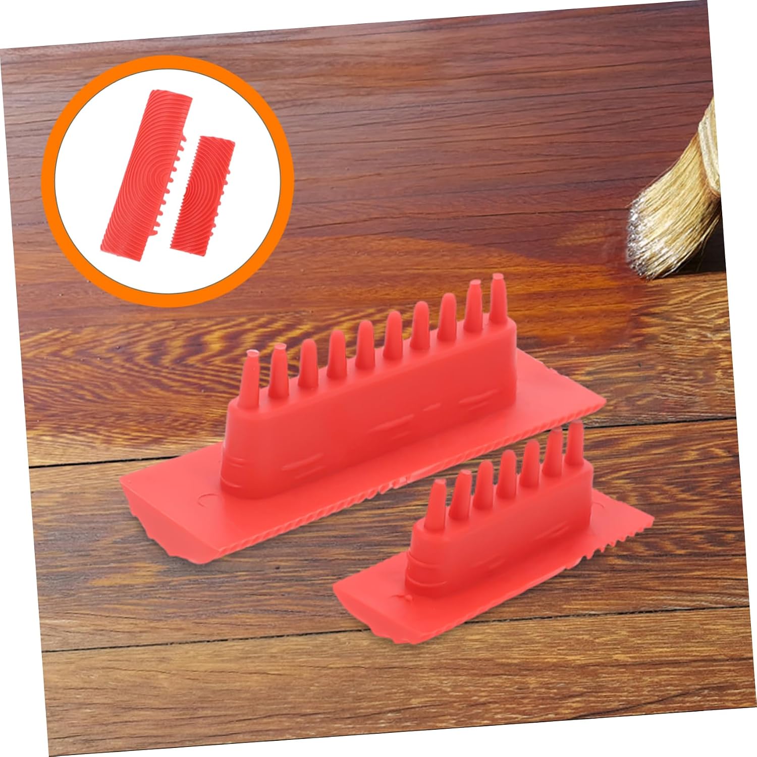 2pcs Wood Grain Roller Tool Set Stain Applicator for Graining Paint Wood Texture Painting Tool House Decoration