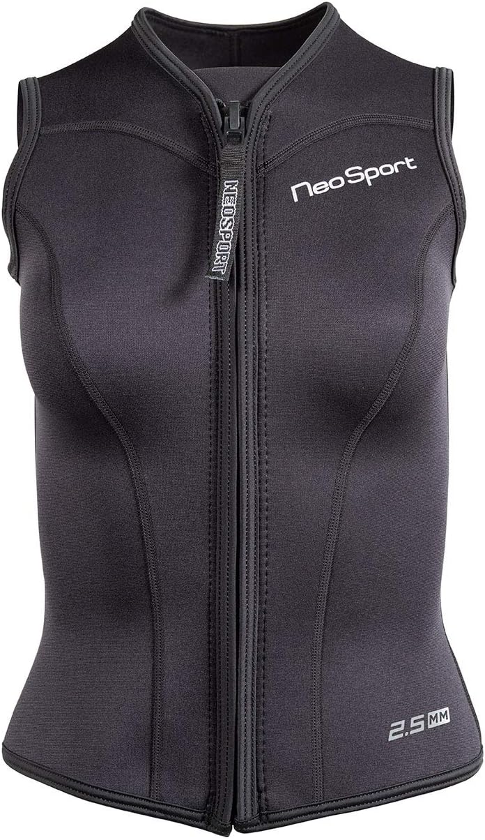 Neo Sport Men’s and Women’s Front Zipper Wetsuit Vest - 2.5mm -4-Way Stretch Neoprene - 50+ UV SHIELD
