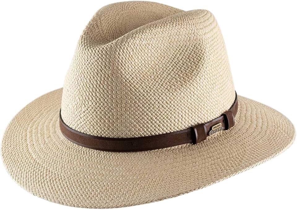 Classic Italy Chapeau Panama Large Bord, Homme ou Femme Brisa Belt