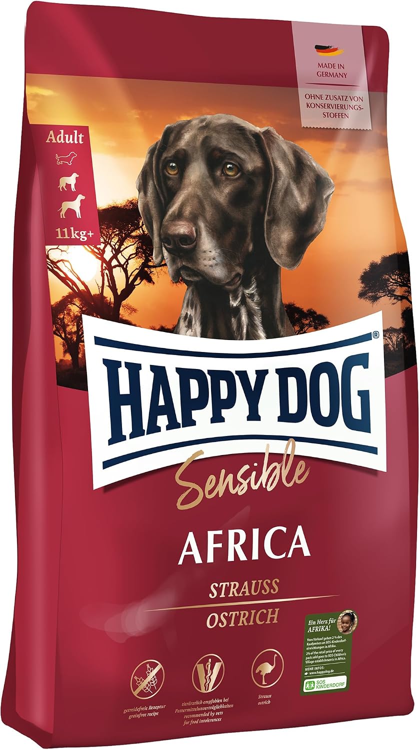 Happy Dog Sensible Africa M Dry Food Ostrich Flavour 4 kg