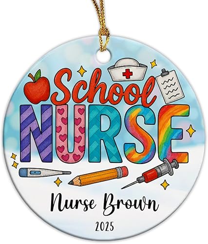 Vista 44 de Adorno de cerámica personalizado para la segunda Navidad del bebé, vaca lechera Feliz Navidad 2025, regalo personalizado para los amantes