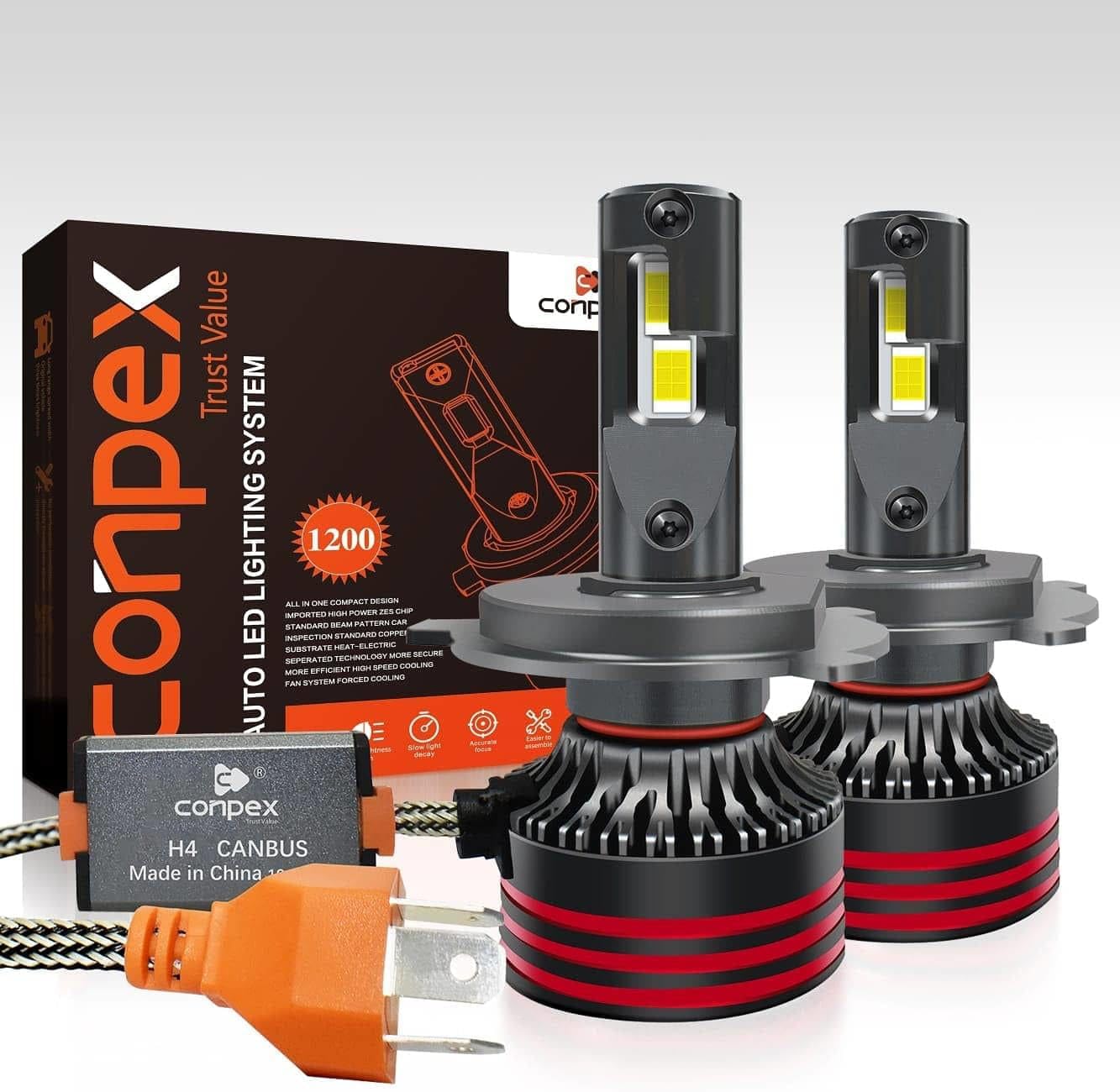 Conpex Auto Led Lighting System 12000 Lumens (H4)