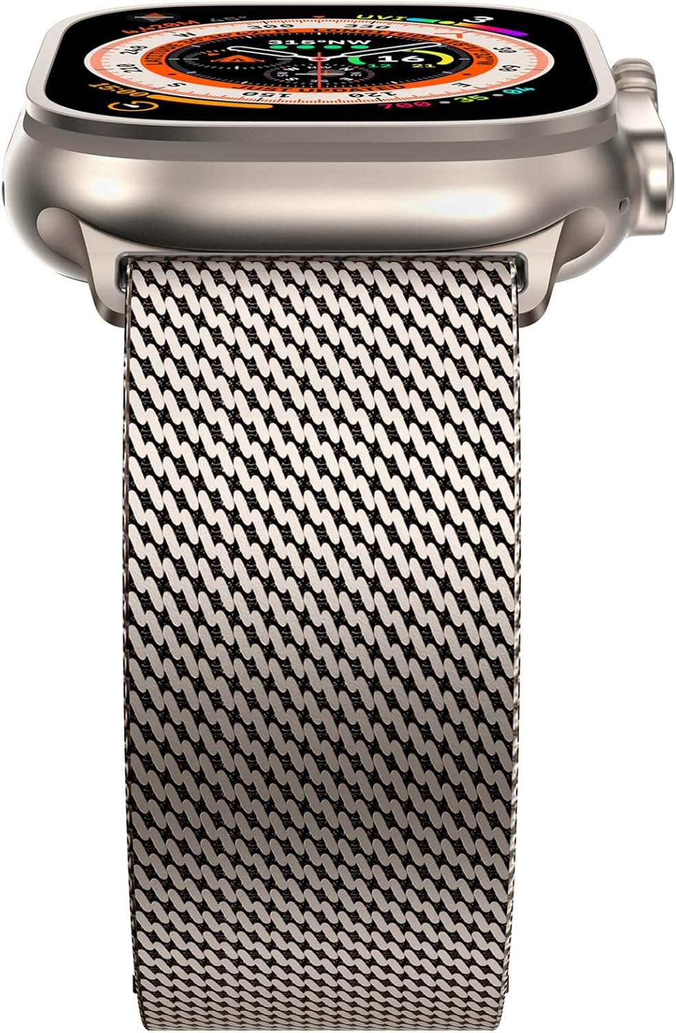 Milanese Mesh Loop for 44 mm 45 mm Apple Watch Band for Men 42mm 44mm 46mm 38mm 45mm Series 7 40mm 41mm 49mm Women,Stainless Steel Parachute Buckle for iWatch Ultra 2 Series 10 9 8 7 6 SE 5 4 3 - Image 5