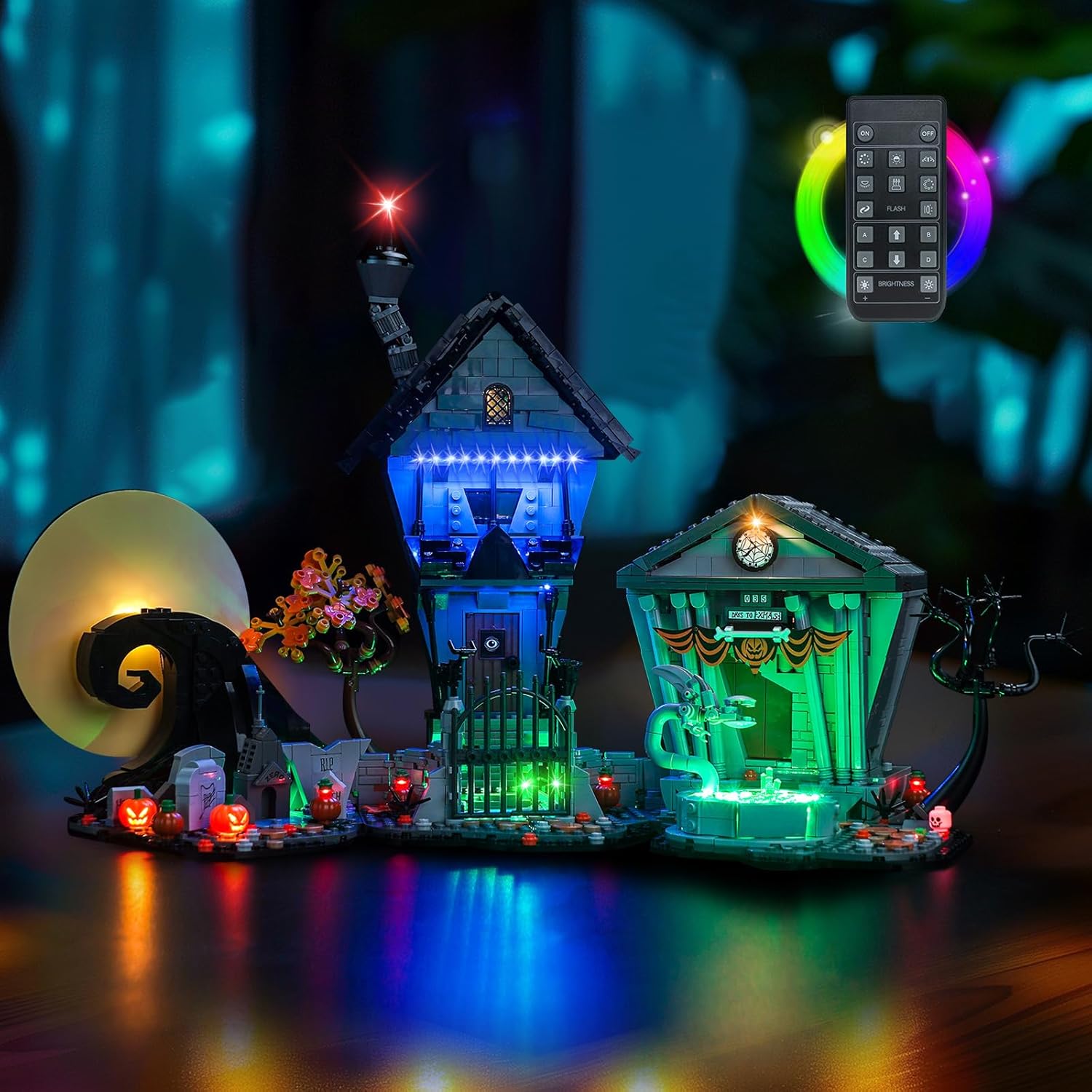 LED Lighting Compatible with Lego Tim Burton's the Nightmare Before Christmas, Light Kit Compatible with Lego Disney 21351, NOT Included The Model Set(Classic Edition)