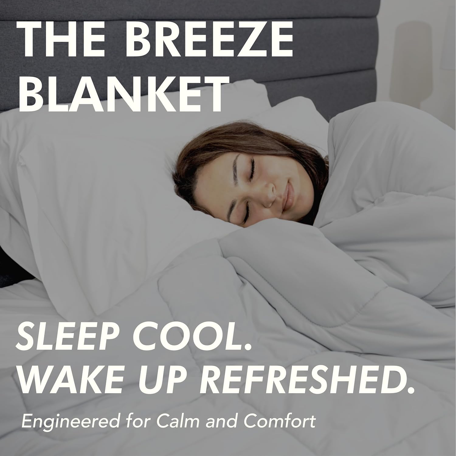 Plufl Breeze Blanket Cooling Comforter, King, Lightweight and Breathable Blanket for Hot Sleepers, Ultra-Cooling Year-Round Bedding for Night Sweats, Machine Washable, 108" x 90", Cool Gray