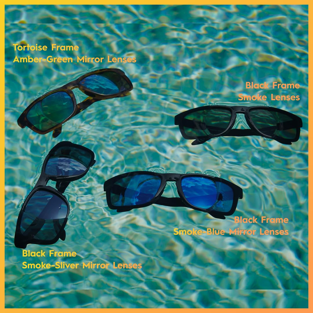 Flying Fisherman Lagoon - Occhiali da sole polarizzati, leggeri, galleggianti, protezione UV, per pesca, canottaggio e sport acquatici