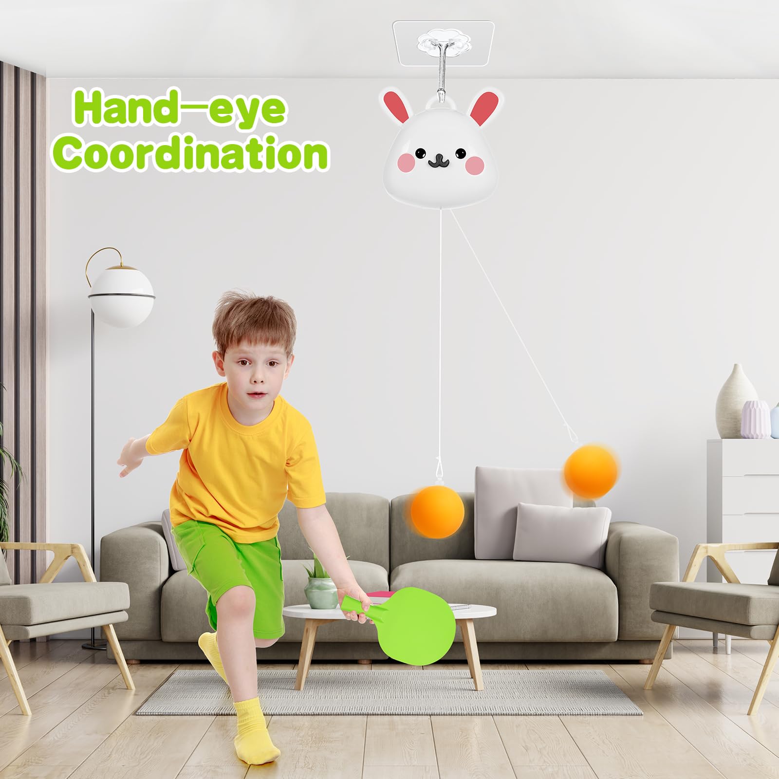 Allenatore Di Ping Pong Appeso - Set Per Bambini, Regolabile E Divertente - Foto 8