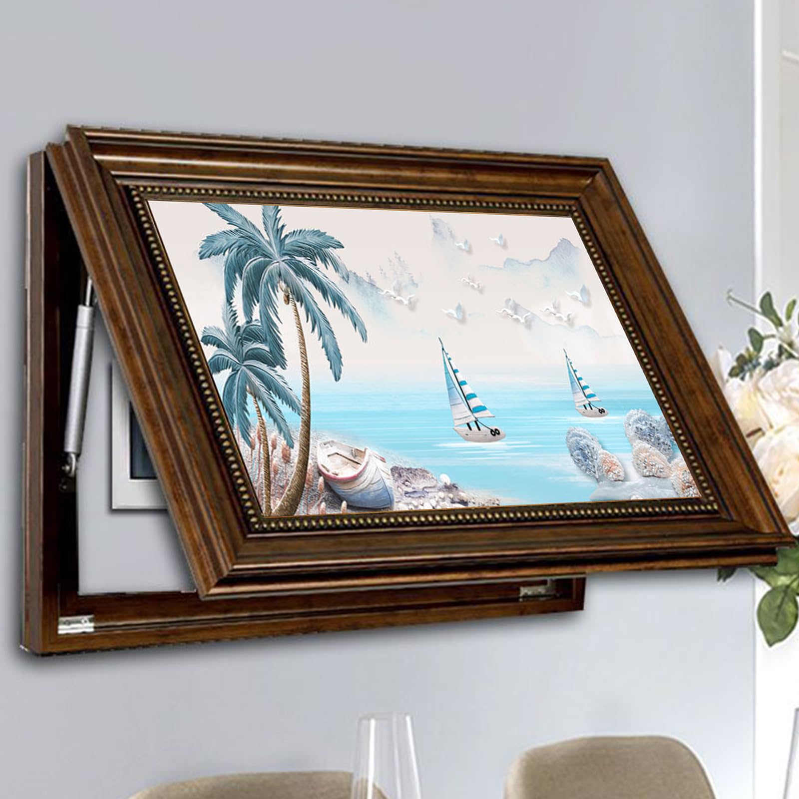 C,40X50cm, Copertura Quadro Elettrico Decorativa Nascondi Contatore creatività Semplice Quadri Copri Contatori Elettrici da Parete Quadro Decorativo Scatola di Distribuzione