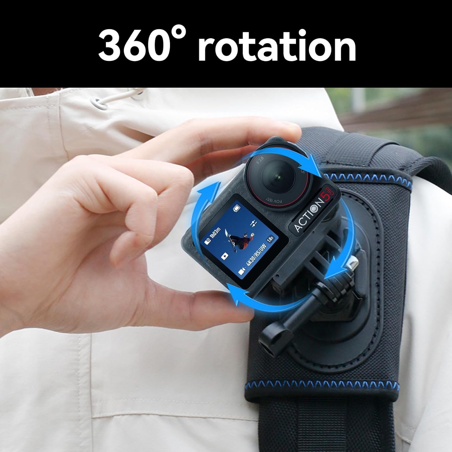 DJI Osmo Action 5 Pro Hiking Combo, Waterproof Action Camera with 1/1.3" Sensor, 4K/120fps Video, Subject Tracking, Stabilization, Dual OLED Touchscreens, Action Camera 4K Ideal for Sports, Vlog