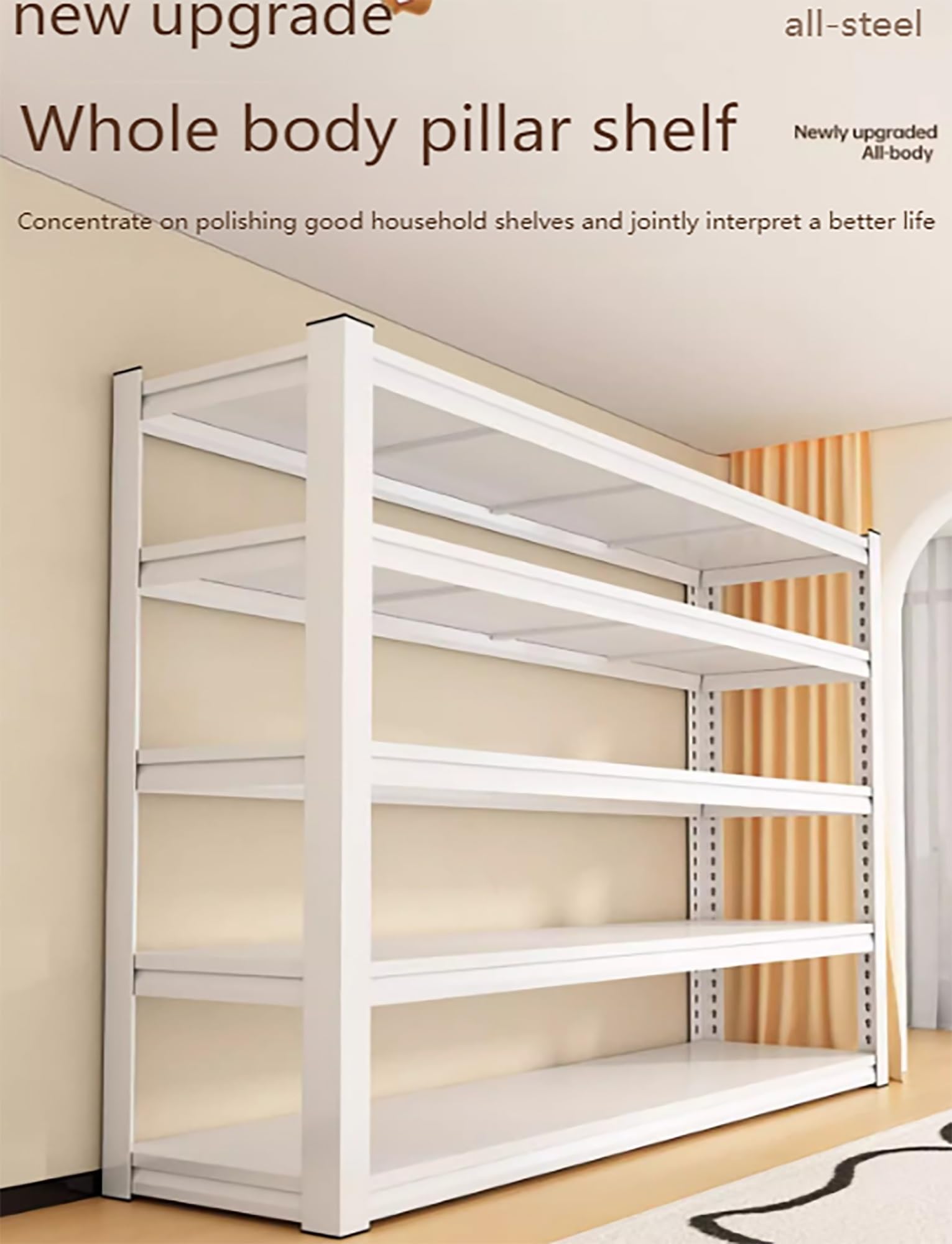 Scaffalatura in metallo a 6 ripiani per garage, dispensa, stoccaggio industriale, scaffale organizer per impieghi gravosi per magazzino e uso domestico