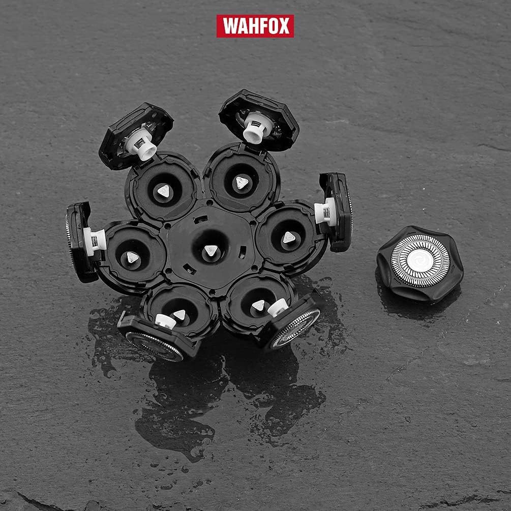 Universal 7 Blades Head Shaver Replacement Heads for Mainstream Shaver Brands, Eelectric Shaver Replacement Replacement Blades (7D Black)