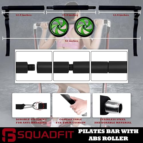 Miniatura 8 de SquadFit Tabla de empuje y kit de fitness - Juego de gimnasio en casa
