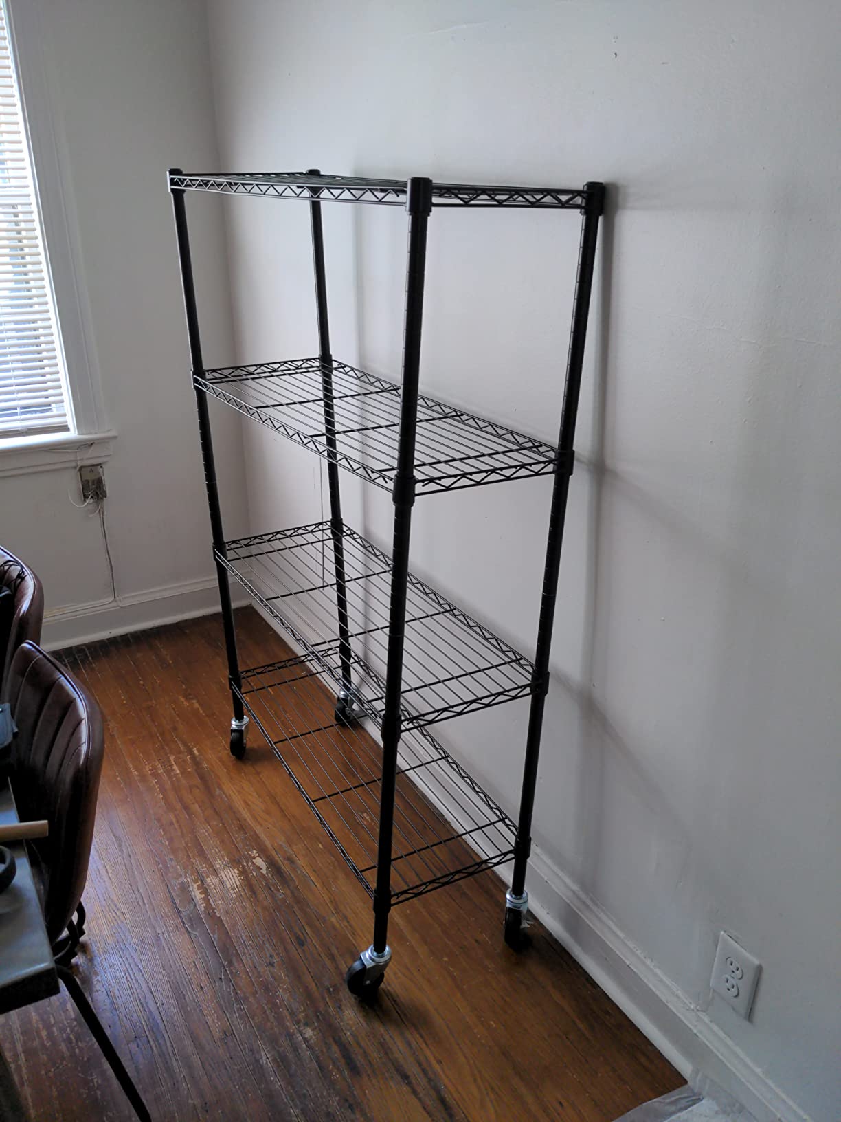 16/mo Finance Amazon Basics 5Shelf Adjustable, Heavy Duty Storage Shelving Unit on 4'' Wheel