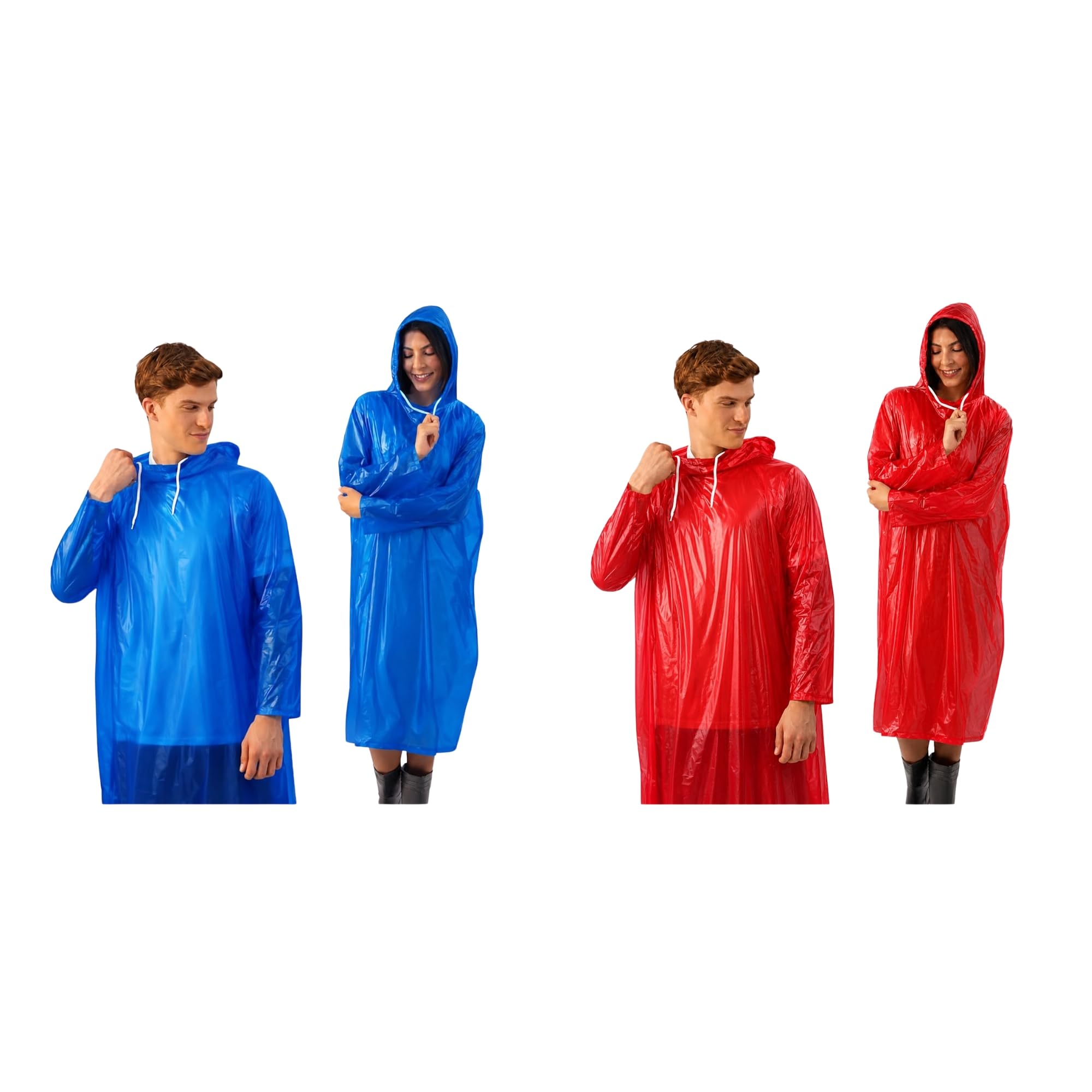Unisex Waterproof Rain Poncho with Hood | Lightweight Full Sleeve Raincoat for Outdoor Travel, Trekking & Camping | Use Up to 2-3 Times | Multicolor | Free Size | Pack of 2-picture-54