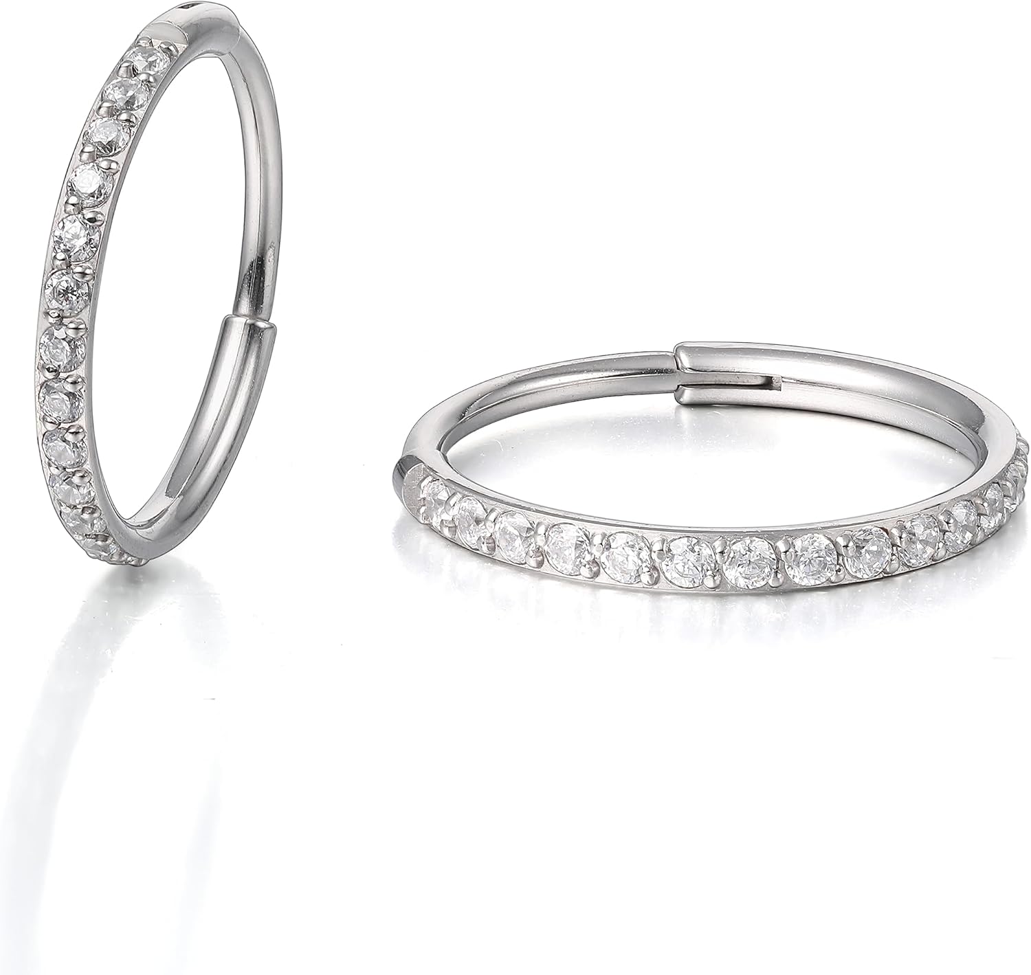 Limerencia G23 Titanium Slim Huggie Hoop Earrings, Hypoallergenic F136 Implant Grade Pure Titanium for Sensitive Ears