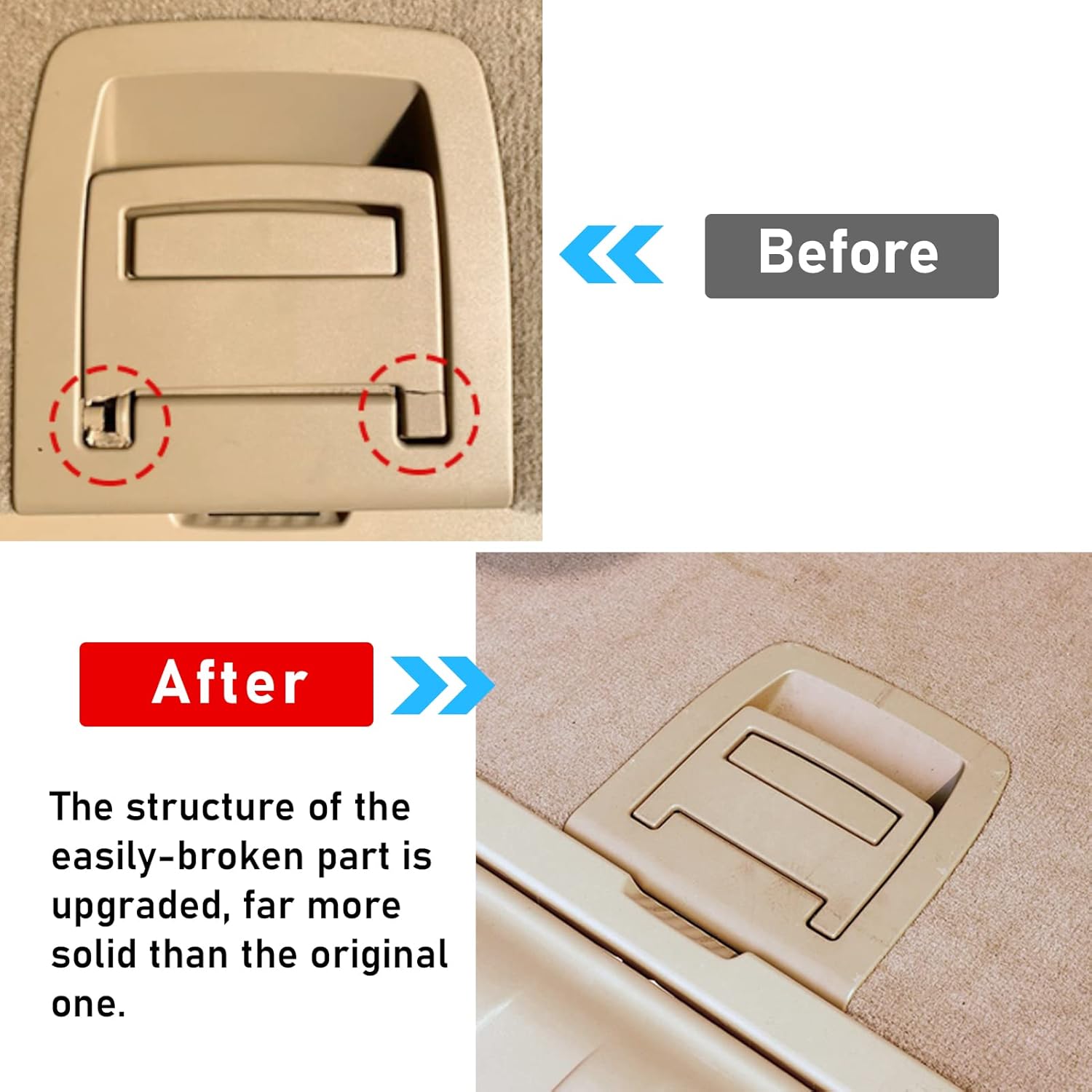 Jaronx Compatible with BMW Trunk Mat Carpet Handle for 5'E60/F07/F11 2003-2016, X5 E70/F15 2006-2018, X6 E71/F16 2007-2019, Rear Trunk Mat Floor Carpet Handle Repalcement (Without Locking Function)