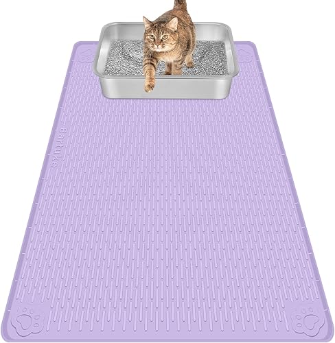 Miniatura 15 de Alfombrilla para Arena de Gatos, Extra Grande de 40" x 28" Alfombrilla de Silicona Alfombrilla Atrapa Arena para Control de Dispersión, Suave en las