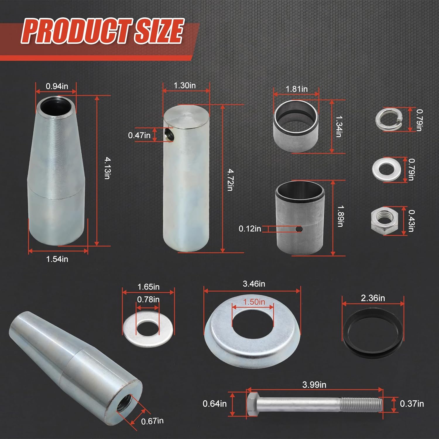 Pivot Pin & Bushing Kit Compatible with Bobcat Skid Steer Loader T180 T190 S150 S160 S175 S185 S205 773 Replaces 6577954 71010778 6732443 6730997 6805453